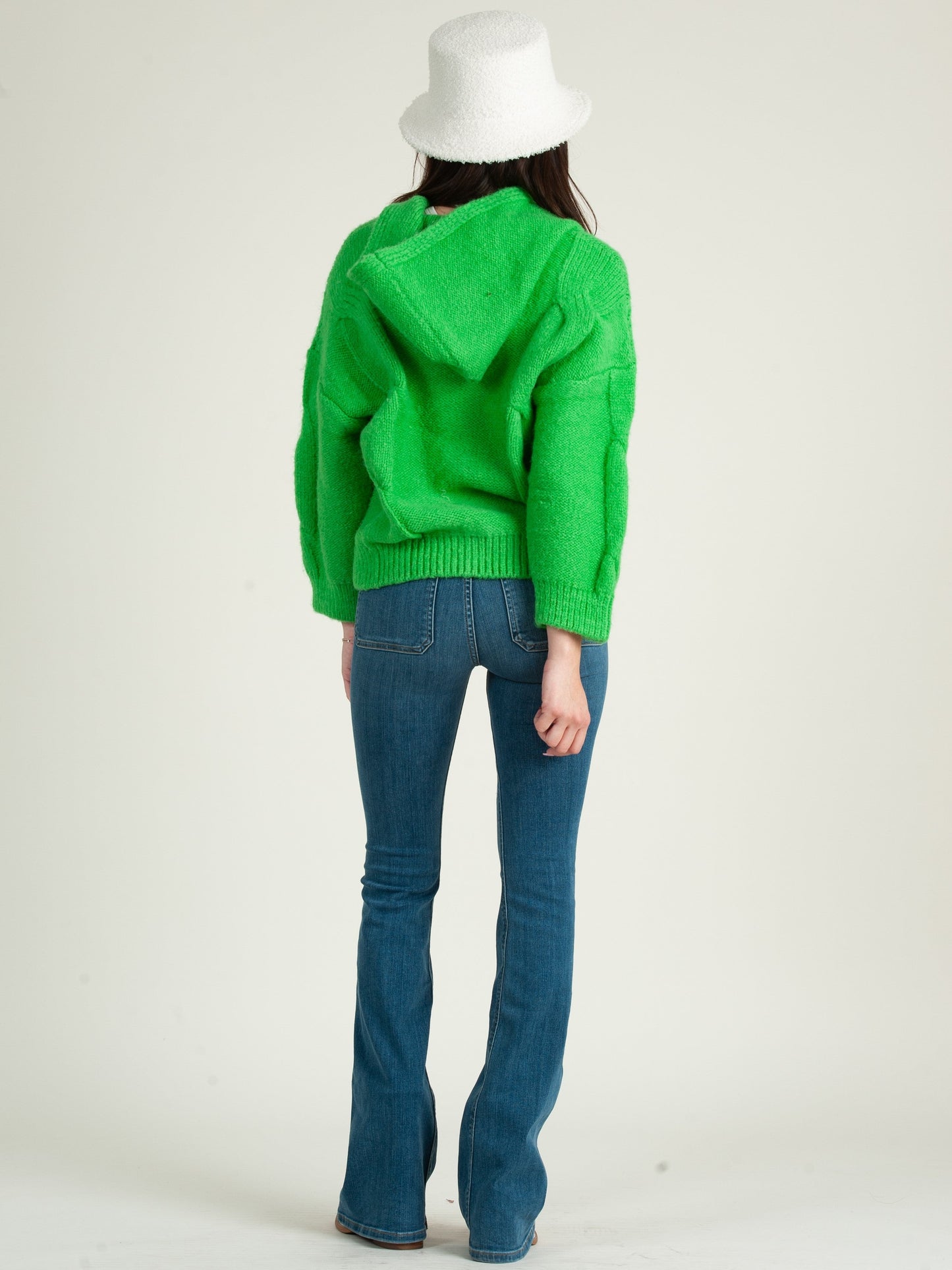 Women’s Cable Knit Sweater with Hood