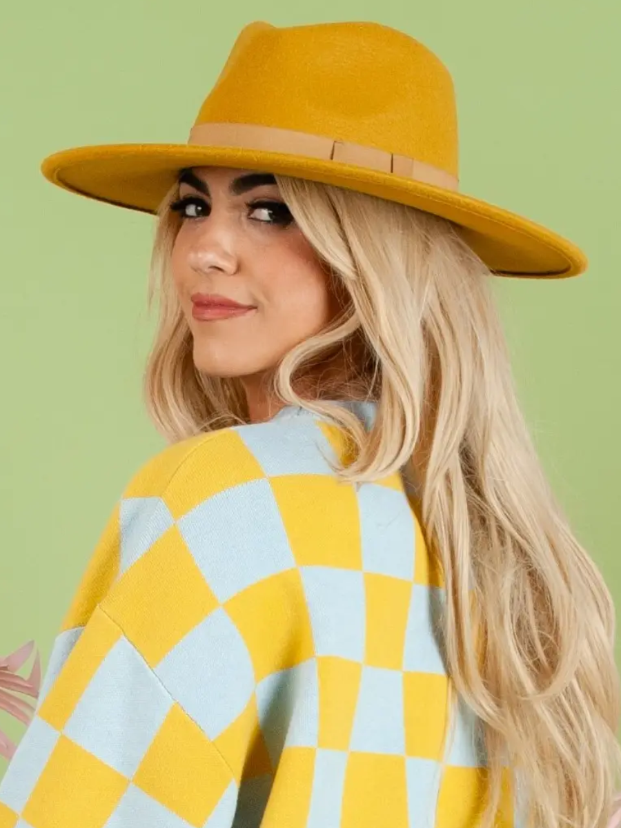 Women’s Vegan Felt Rancher Hat with Grosgrain Ribbon