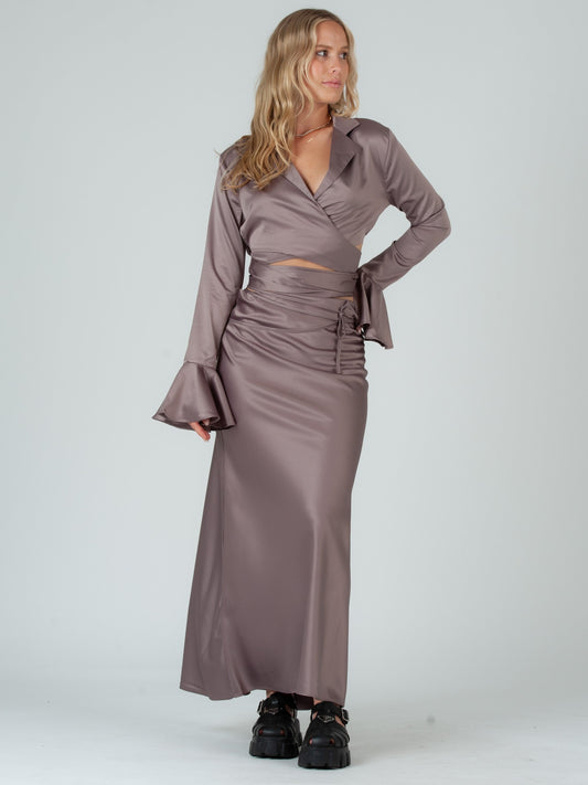 Women’s Maxi Satin Skirt