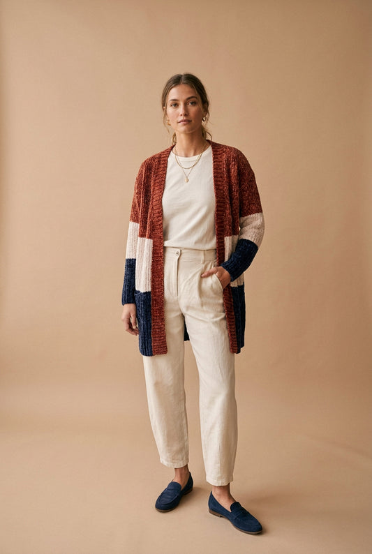Women’s Chenille Long Cardigan