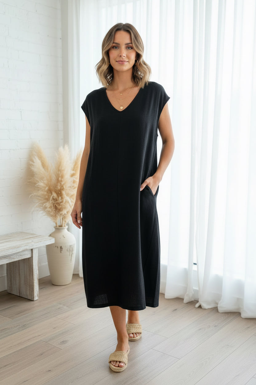 Women’s Linen Barrel Dress