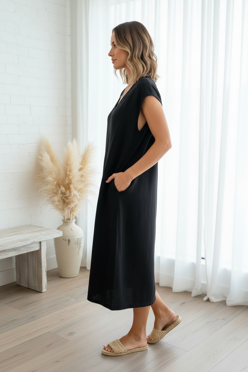 Women’s Linen Barrel Dress