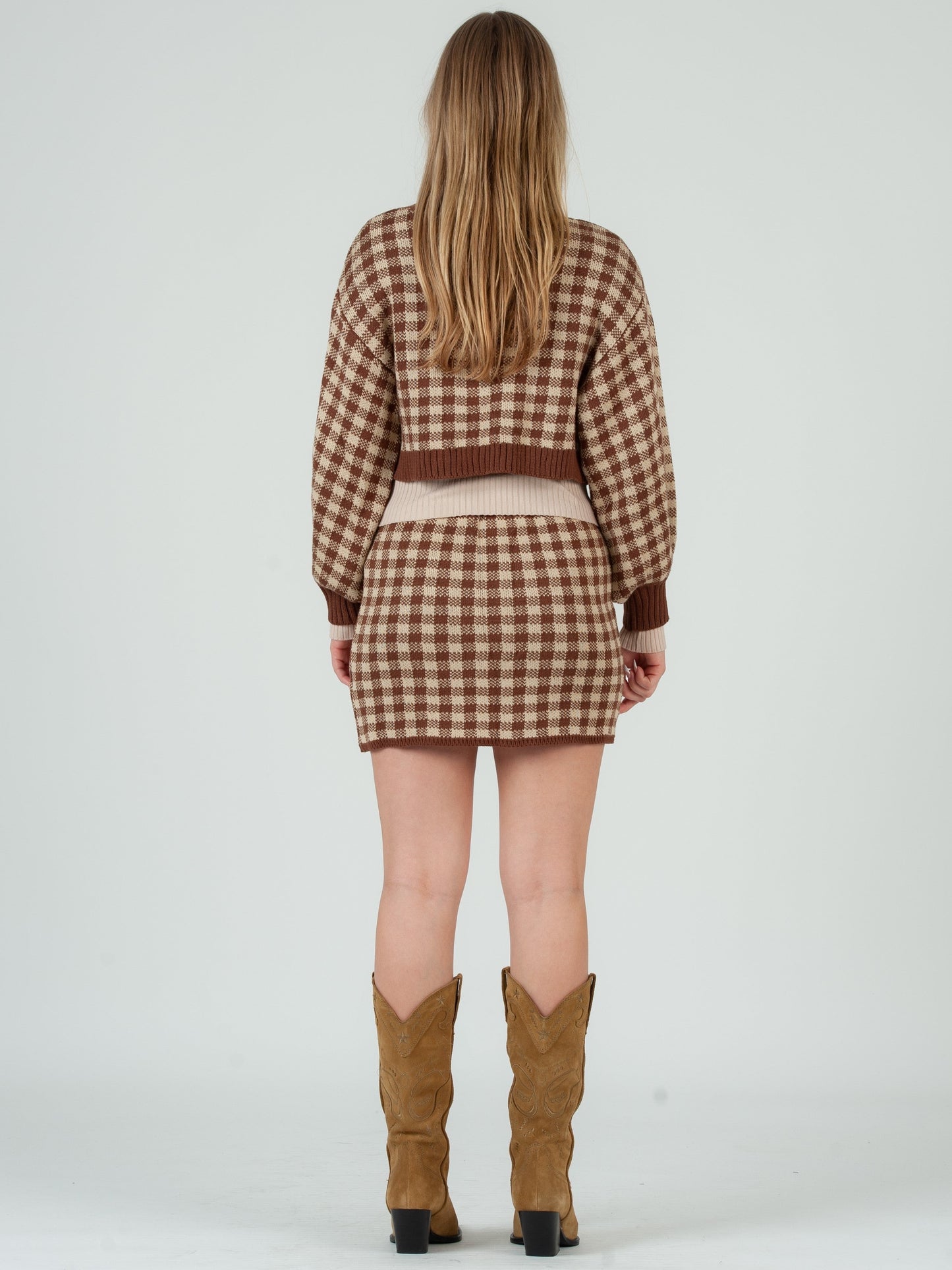 Women’s Gingham Knit Skirt