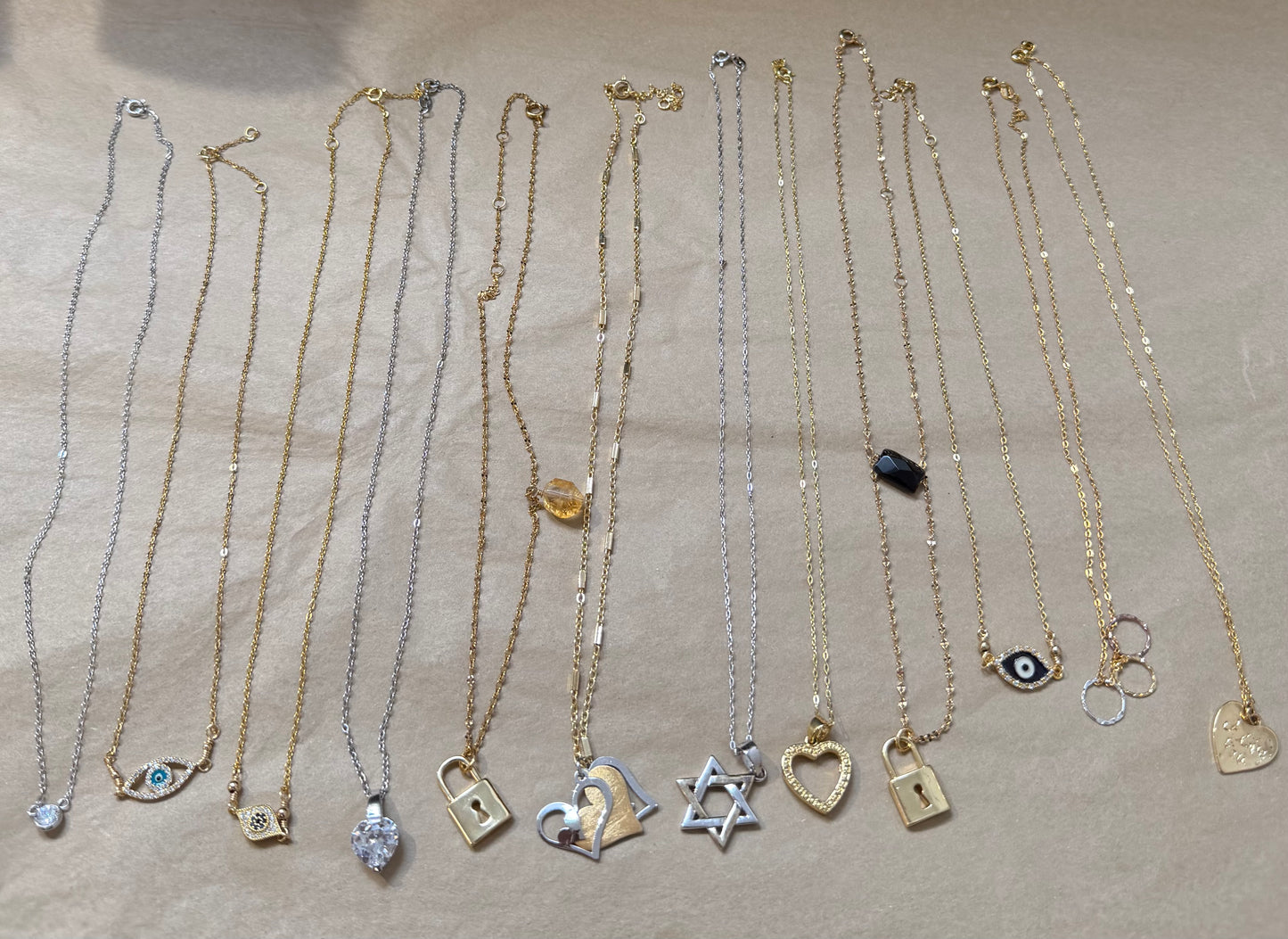 Sterling Silver 18k Gold Plated pendant Necklaces