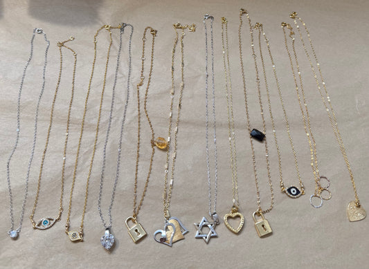Sterling Silver 18k Gold Plated pendant Necklaces