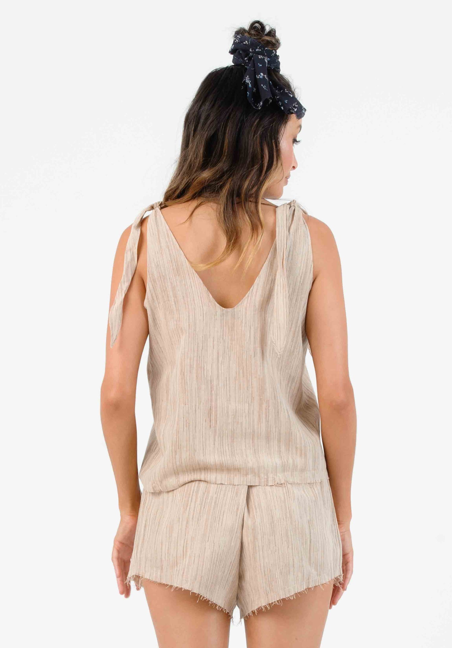 Women’s Cotton Linen V neck Tank Top