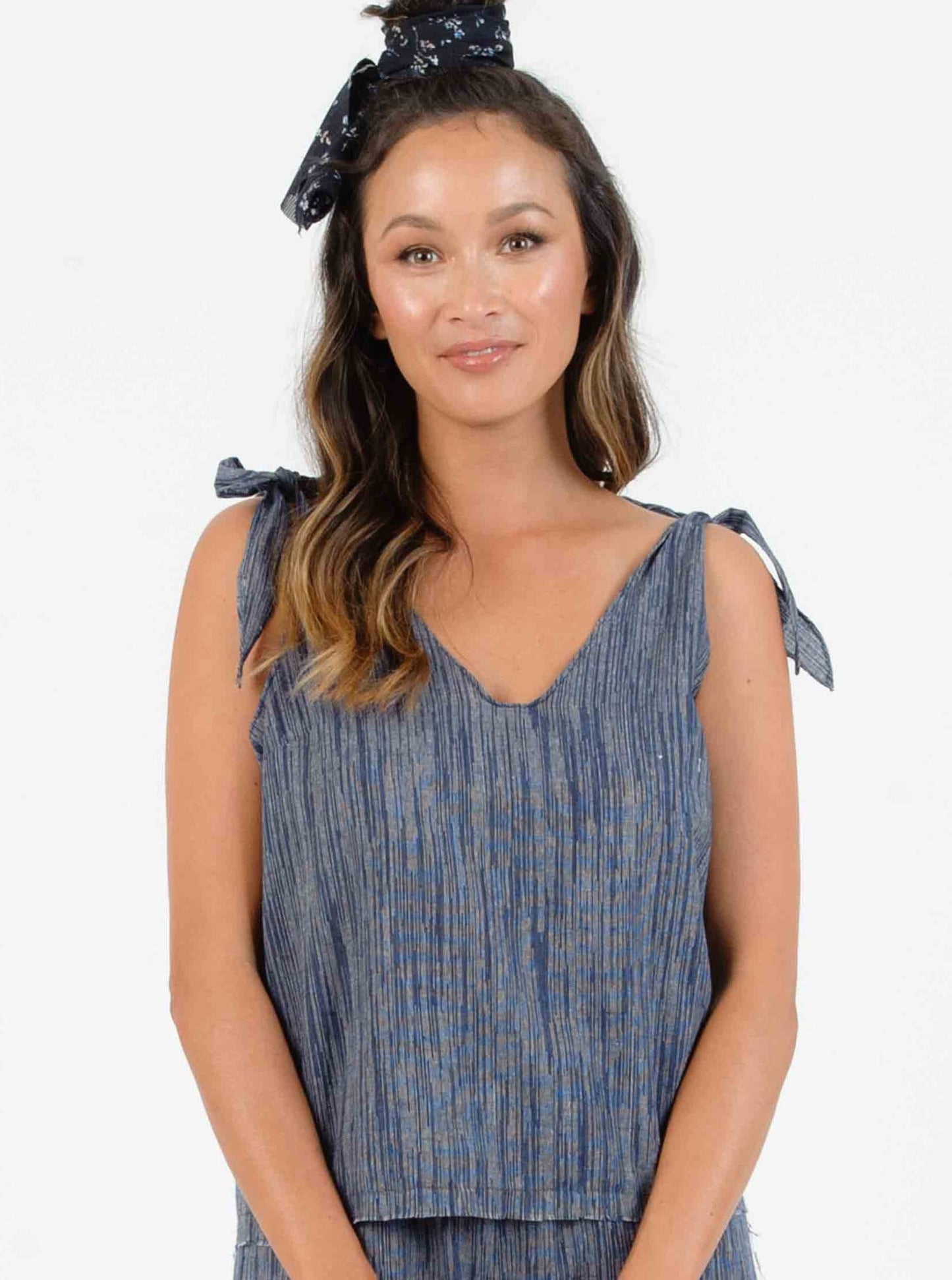 Women’s Cotton Linen V neck Tank Top