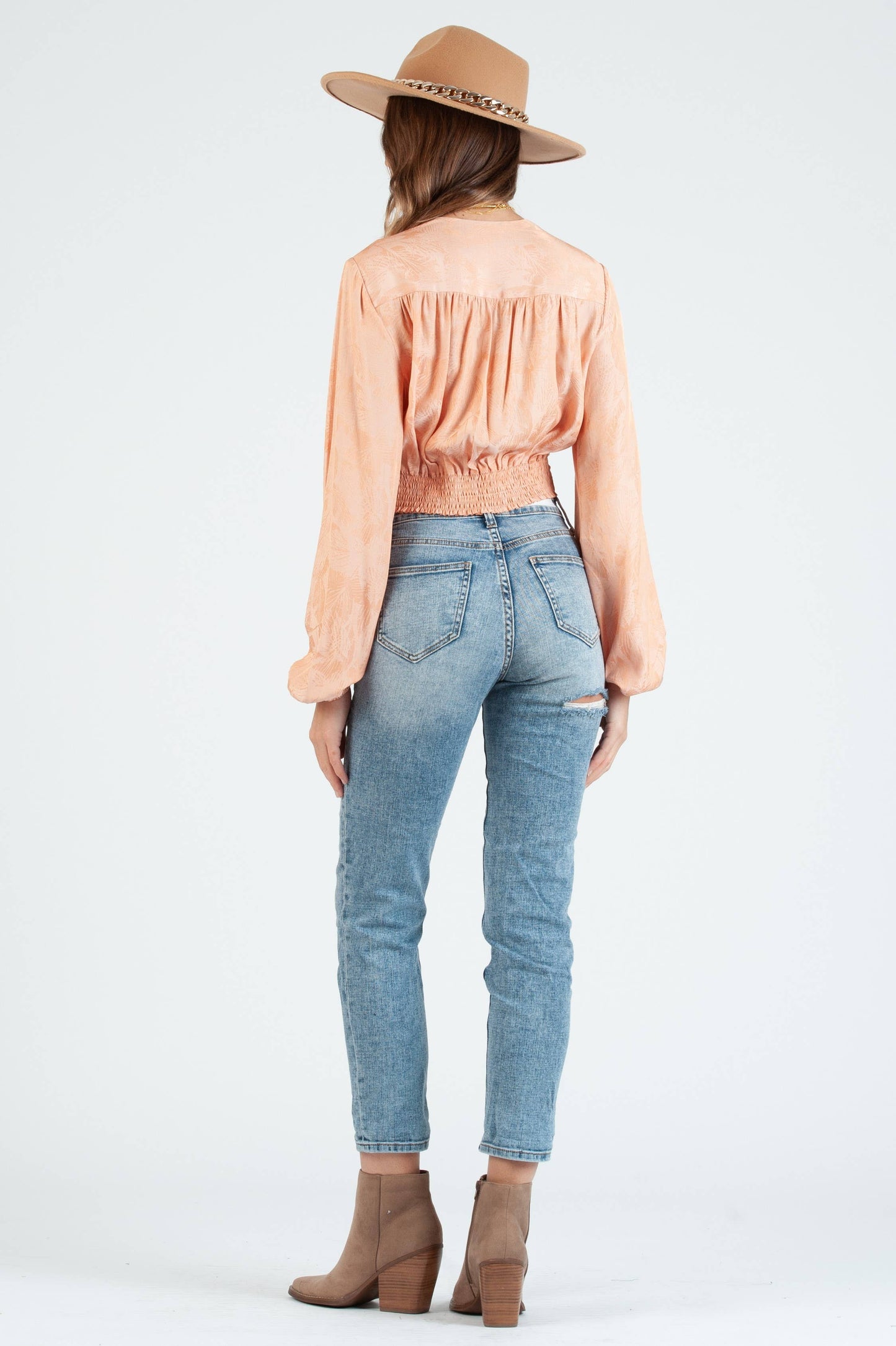Women’s Twist Front Long Sleeve Blouse