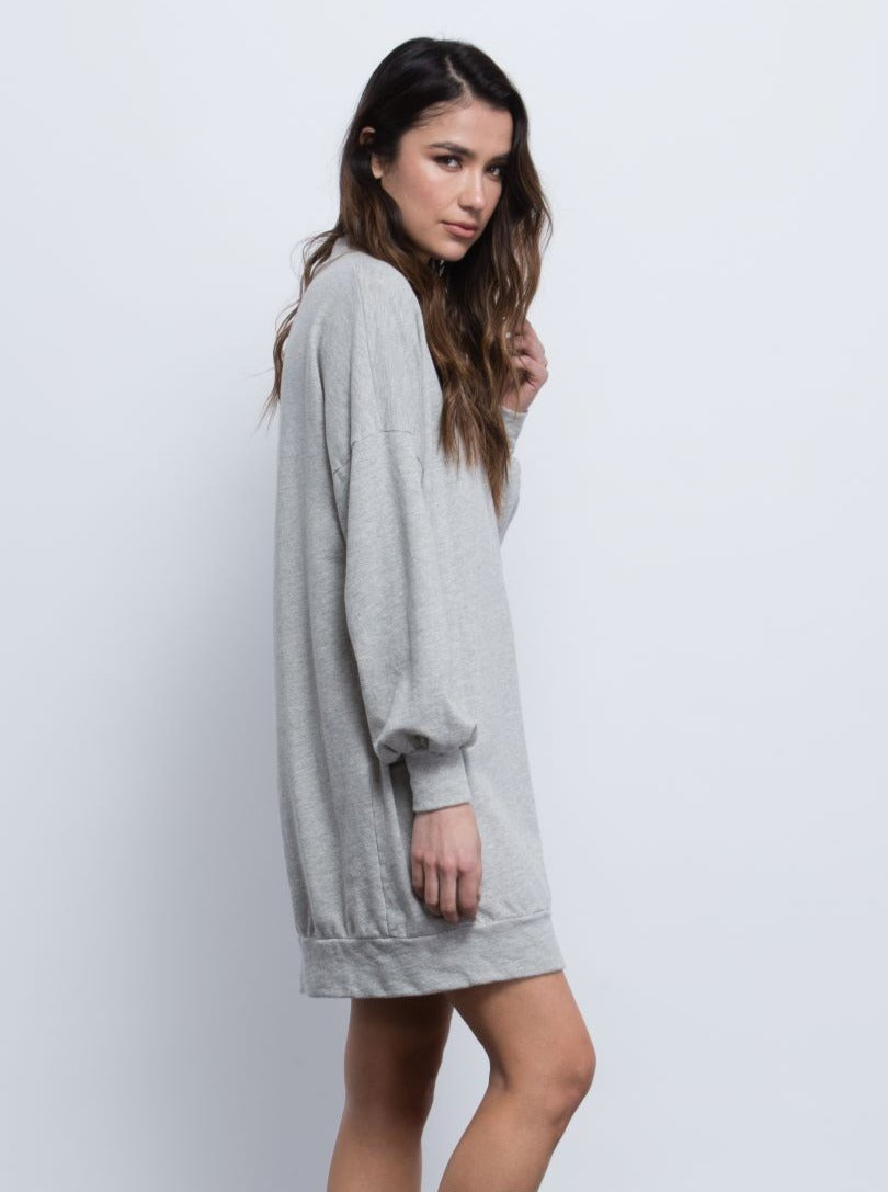 Women’s French Terry Mock Neck Dress