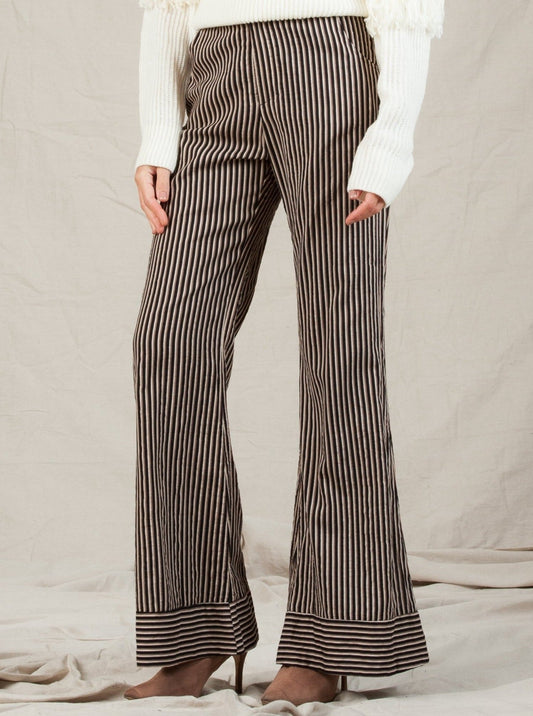 Women’s Cotton Striped Wide Leg Pants
