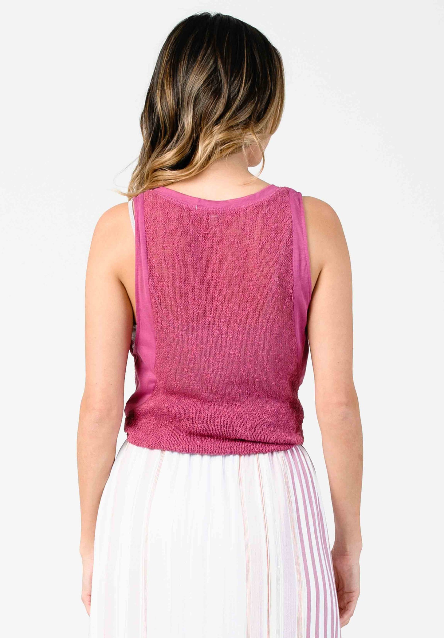 Women’s Knit Mix Tank Top