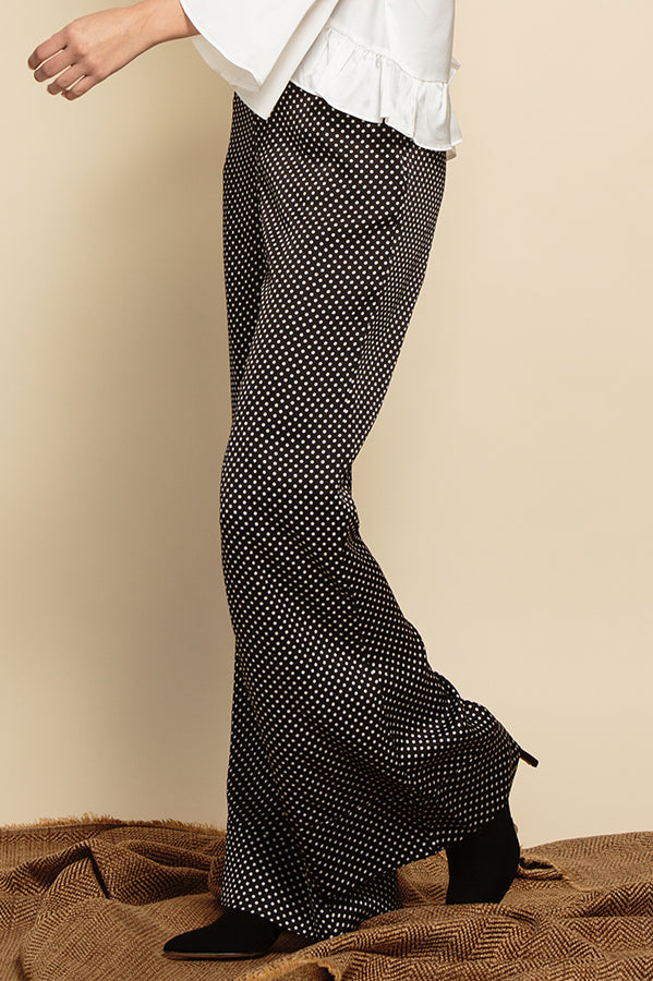 Women’s Satin Polka Dot Trousers