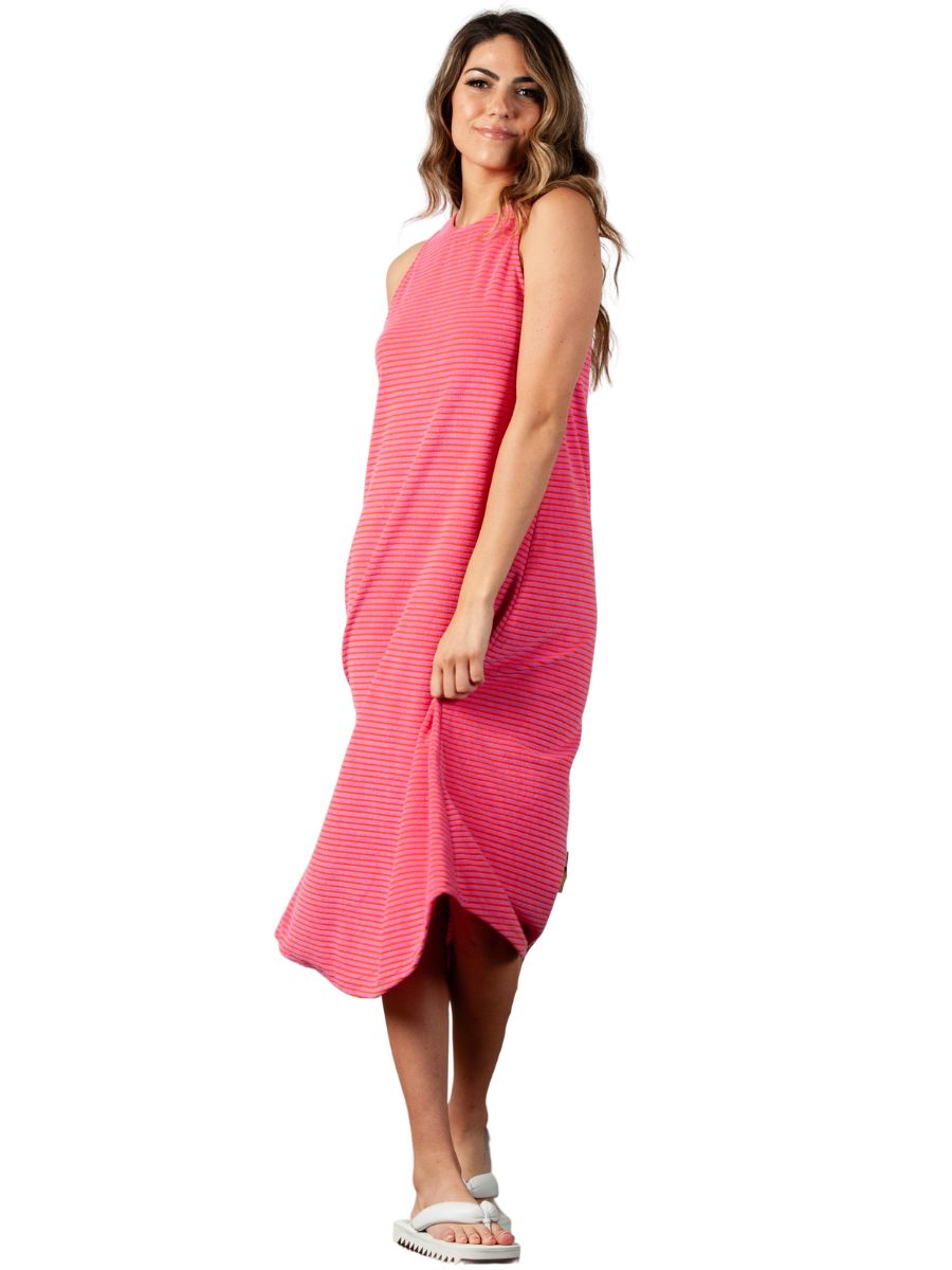 Women’s Terry Cloth Striped Tank Dress