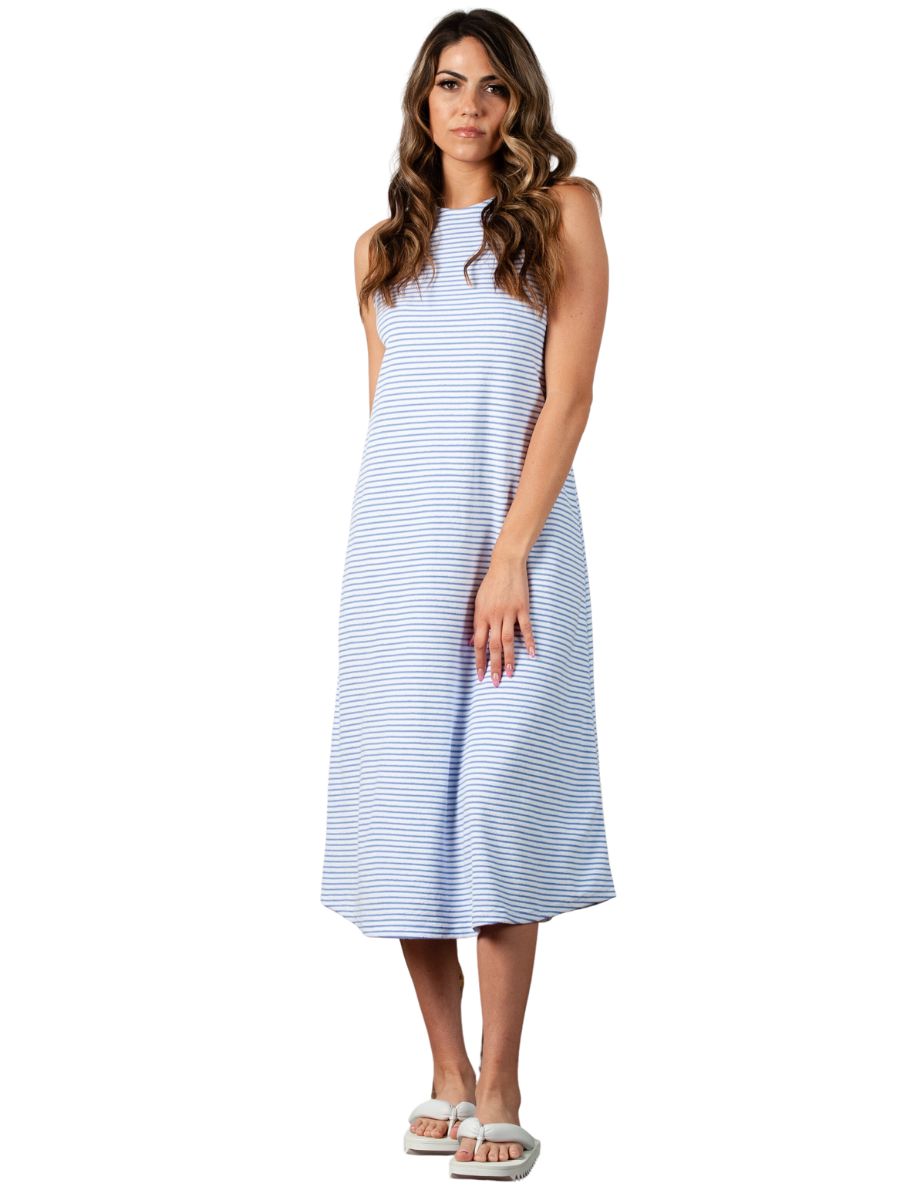 Women’s Terry Cloth Striped Tank Dress