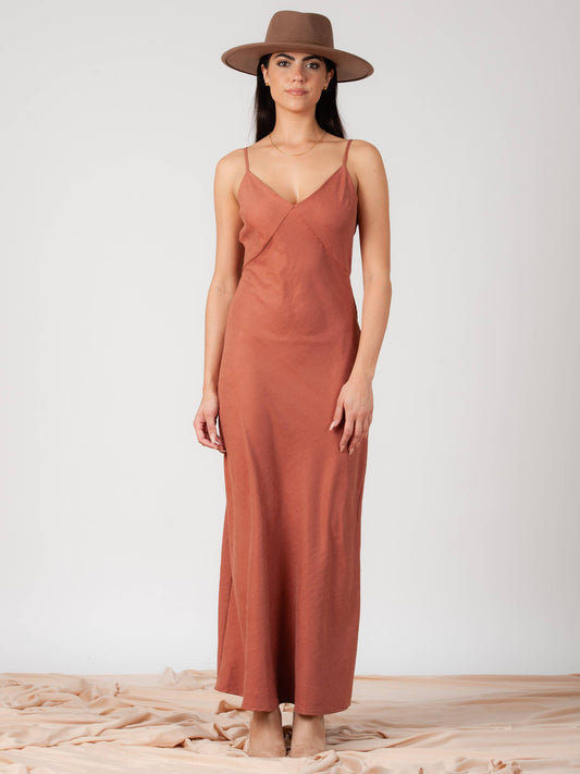 Women’s Sueded Woven Slip Dress