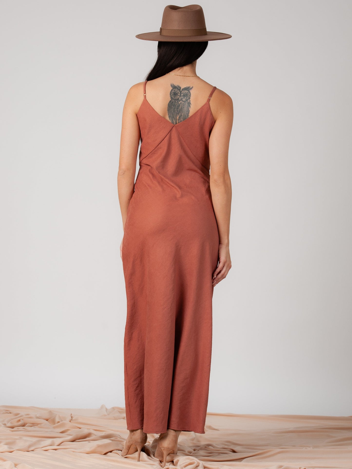 Women’s Sueded Woven Slip Dress