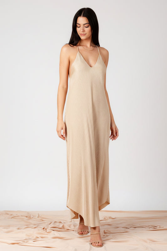 Women’s Pleated Maxi Dress
