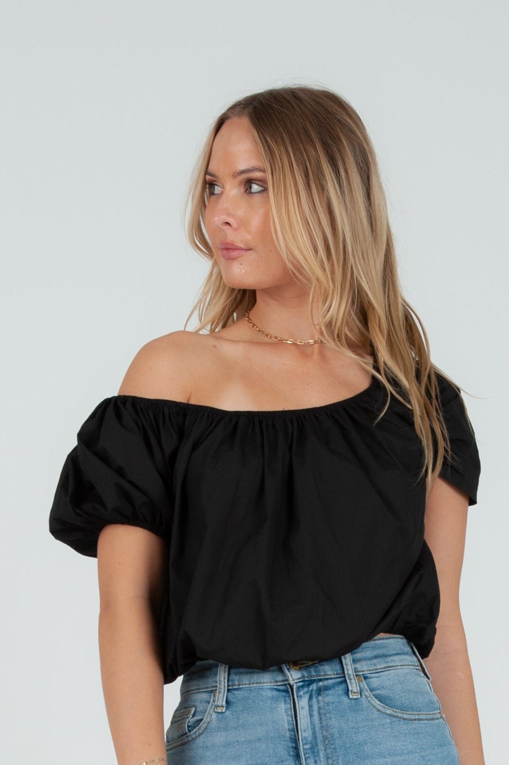 Women’s Poplin Peasant Top