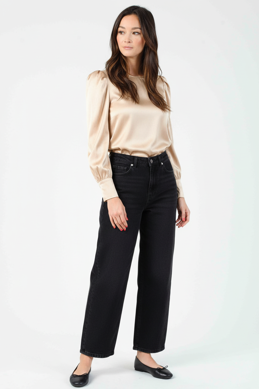 Women’s Zebra Embossed Gold Blouse