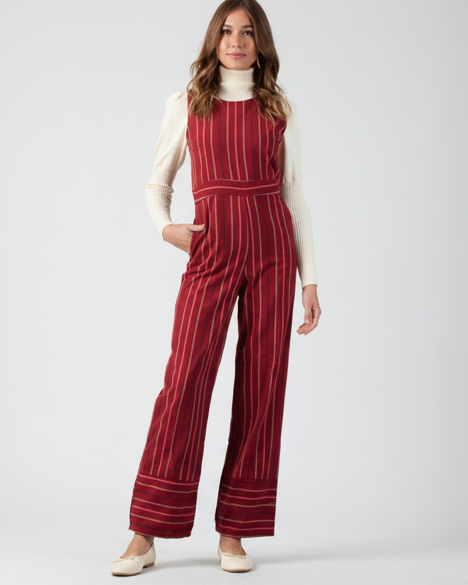 Women’s Tweed Striped Jumpsuit