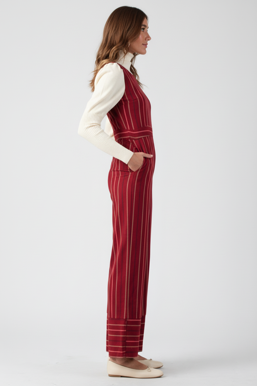 Women’s Tweed Striped Jumpsuit