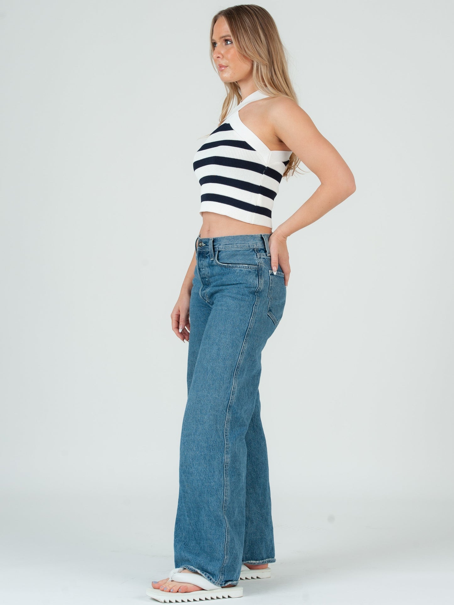 CHRISSY HALTER KNIT TANK