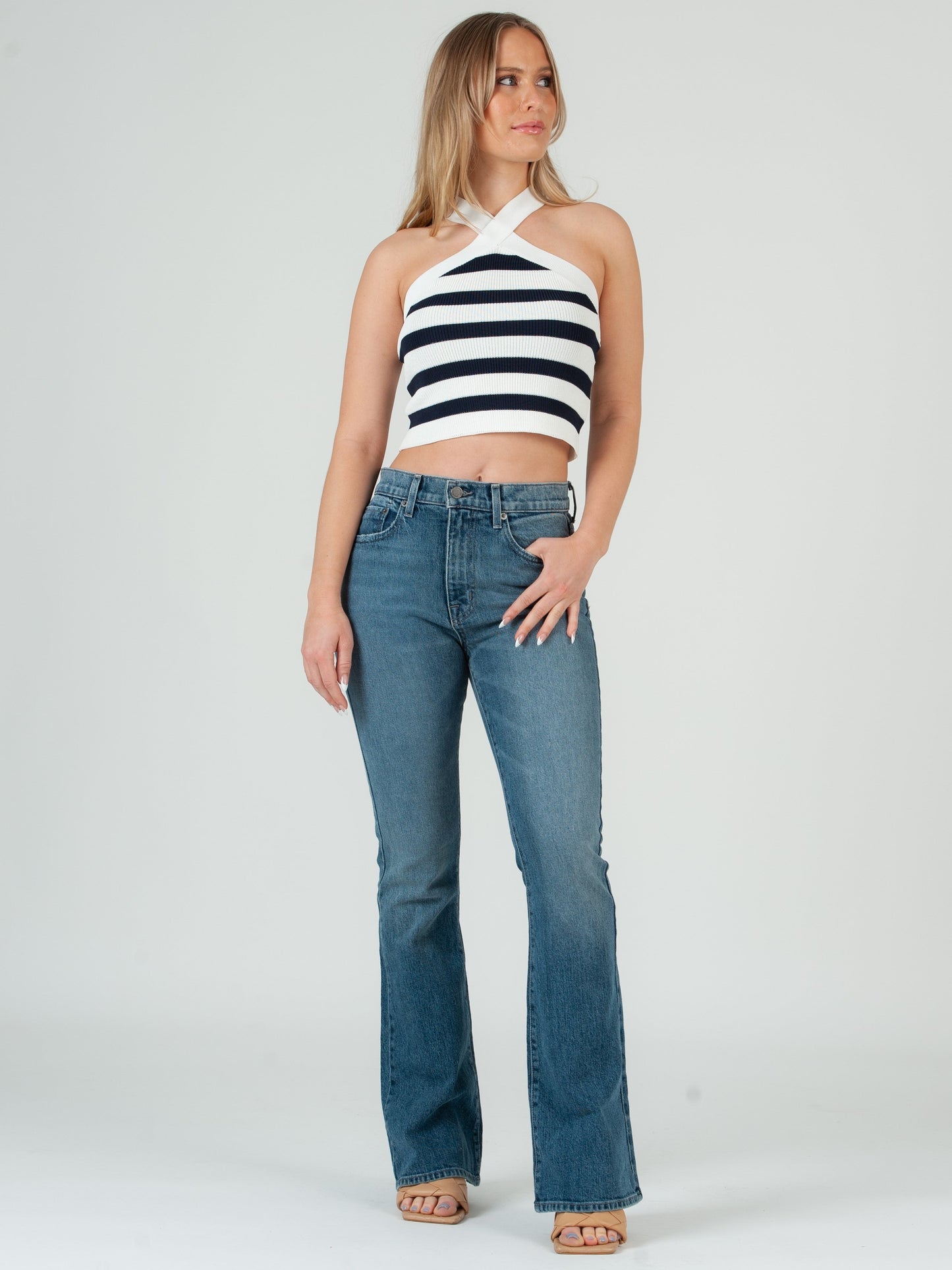 CHRISSY HALTER KNIT TANK