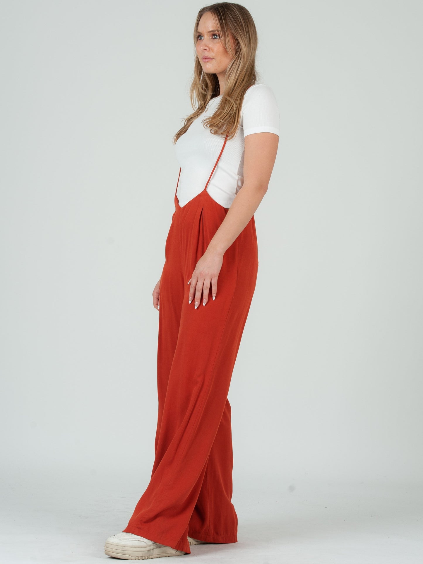 RAYON SUSPENDER JUMPSUIT