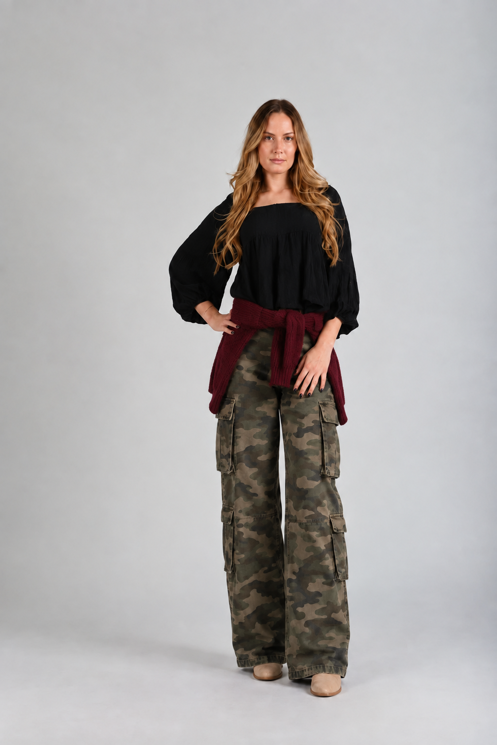 Women's Black Tier Boho Top