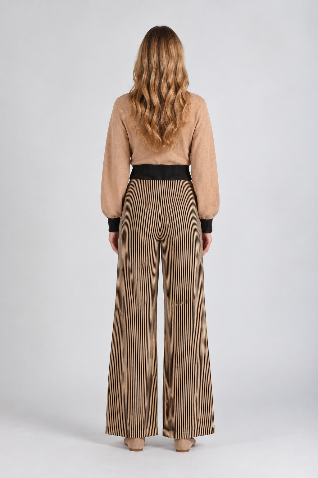 Women's Woven Striped Contrast Jumpsuit